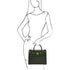 Croque - Croc print leather handbag